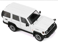 Toyota Land Cruiser (J76) RHD (Right Hand Drive) White 1/64 Diecast Model Car by GCD