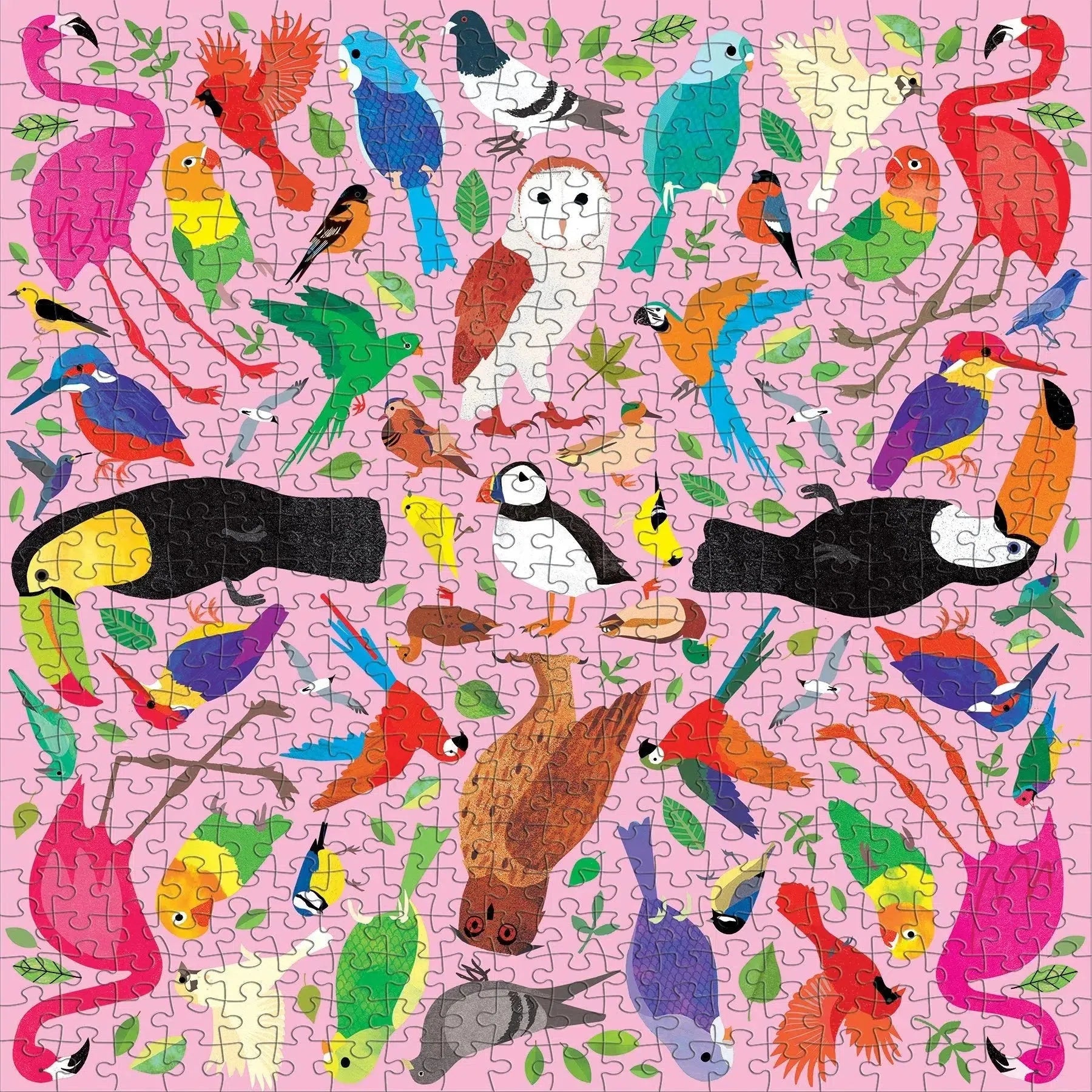 Kaleido-Birds 500 Piece Jigsaw Puzzle Mudpuppy