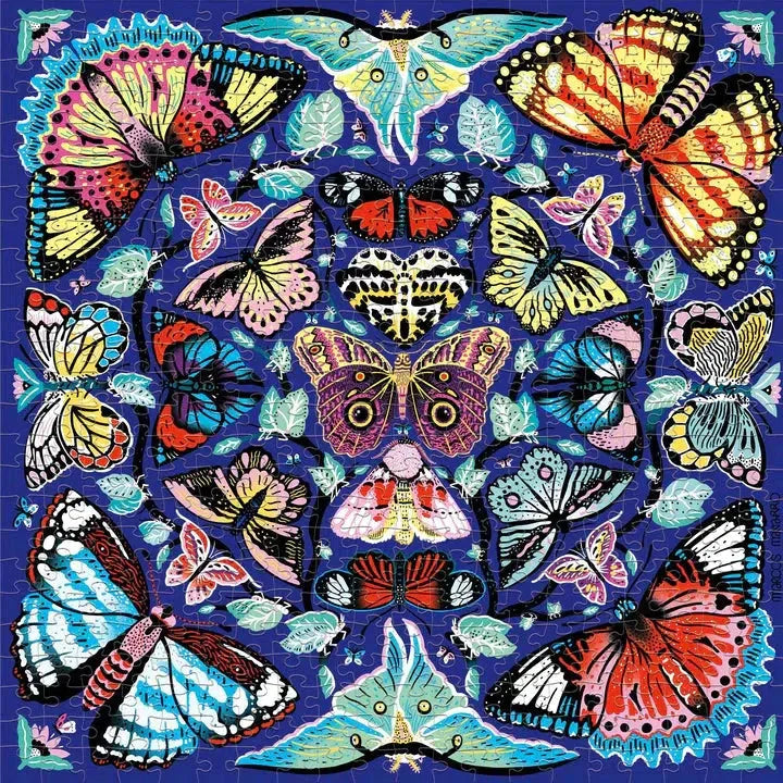 Kaleido-Butterflies 500 Piece Jigsaw Puzzle Mudpuppy - BIG FRENCHIES