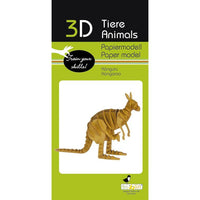 Kangaroo 3D Cardboard Model Kit Fridolin