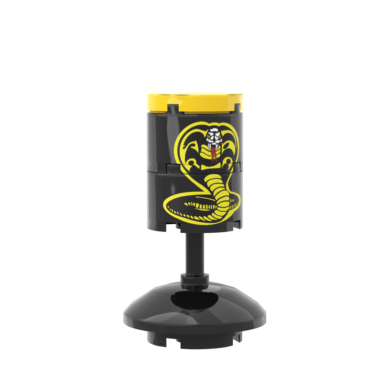 Karate Punch/Kick Bag - Minifig Scale Building Set - Snake Logo - Custom Printed - Made Using LEGO® Parts