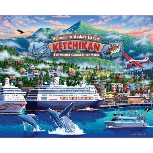 Ketchikan Alaska 210 Piece Jigsaw Puzzle Boardwalk - BIG FRENCHIES