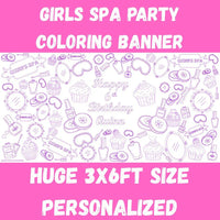 Spa Party Coloring Tablecloth - BIG FRENCHIES