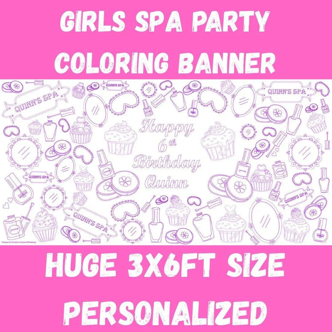 Spa Party Coloring Tablecloth - BIG FRENCHIES