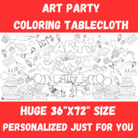 Art Party Coloring Tablecloth - BIG FRENCHIES