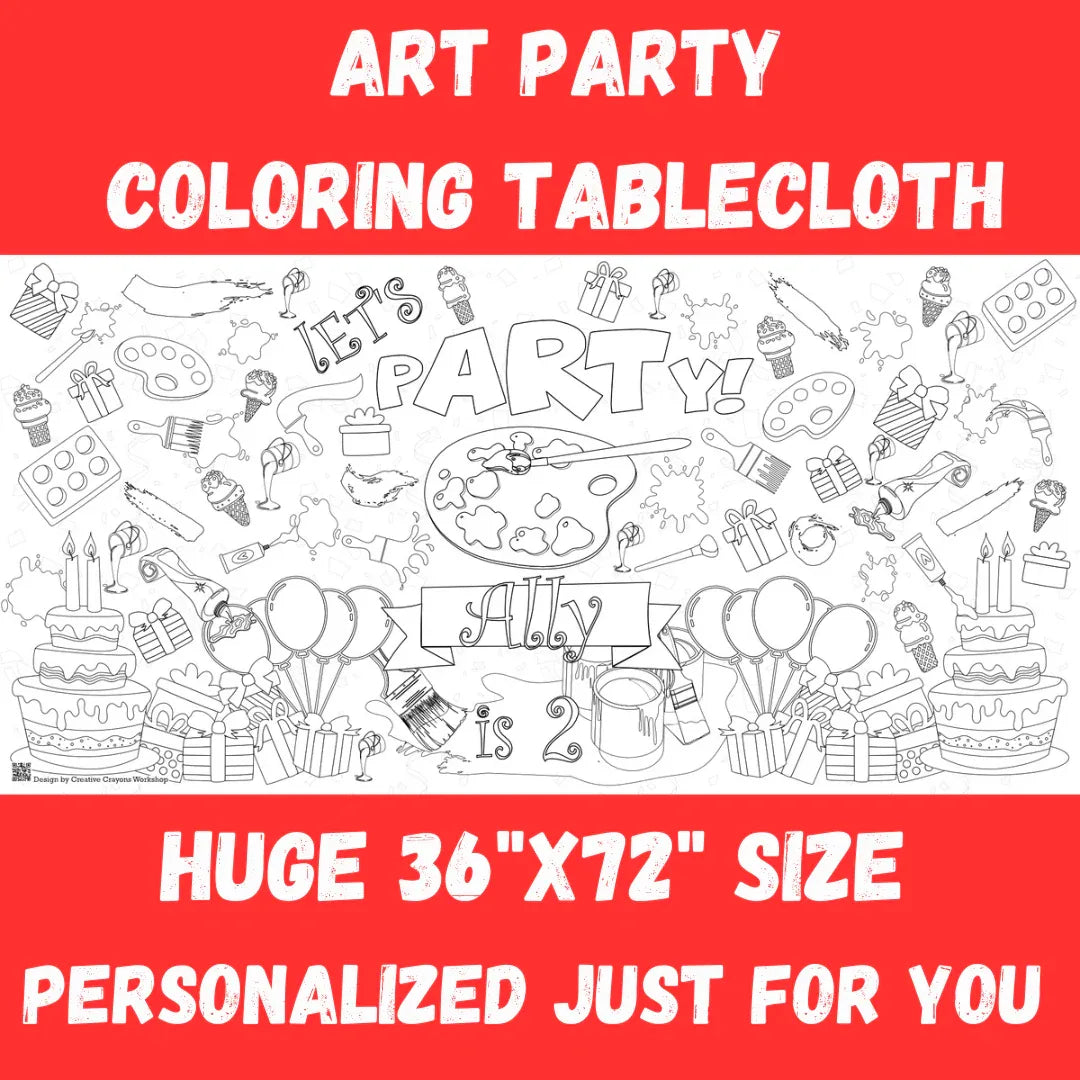 Art Party Coloring Tablecloth - BIG FRENCHIES