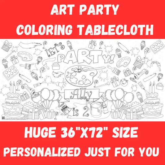 Art Party Coloring Tablecloth - BIG FRENCHIES