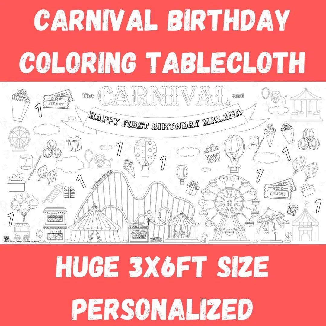 Carnival Coloring Tablecloth - BIG FRENCHIES