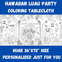 Hawaiian Luau Coloring Tablecloth - BIG FRENCHIES