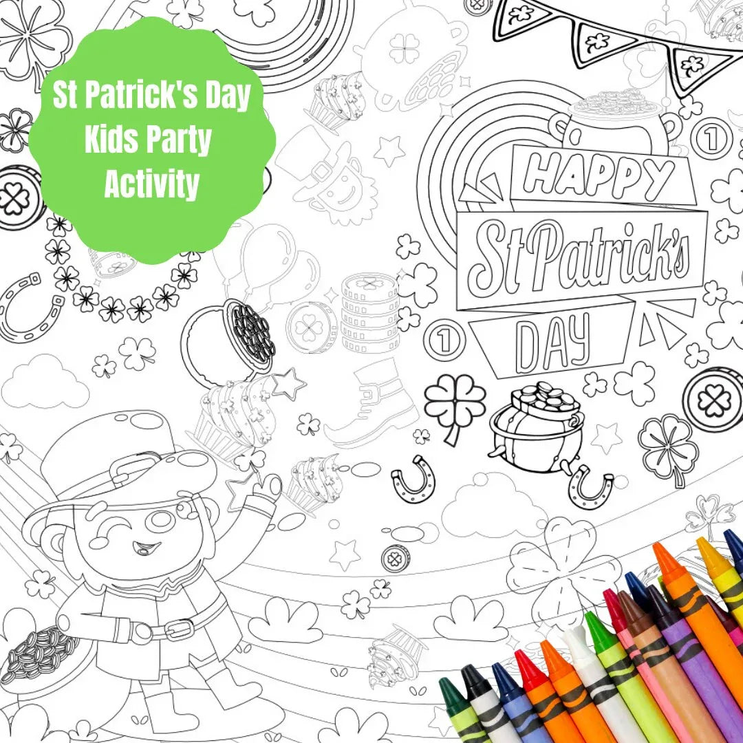 St. Patrick's Day Coloring Tablecloth - BIG FRENCHIES