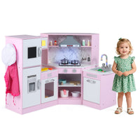 Kids Corner Pretend Kitchen Playset with Separated Washing Basin
