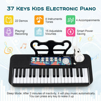 Kids Piano Keyboard 37-Key Kids Toy Keyboard Piano with Microphone for 3+ Kids