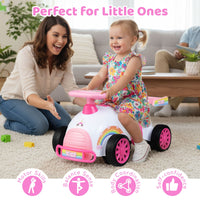 Kids Ride On Car Sliding Toy with Music and Under-Seat Storage
