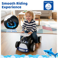 Kids Ride On Car Sliding Toy with Music and Under-Seat Storage