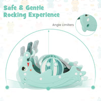 3-in-1 Kids Slide Rocking Horse Set Convertible Toddler Slide with Basketball Hoop