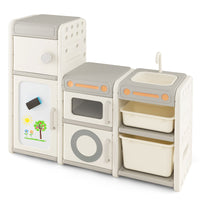Multipurpose Toy Chest and Bookshelf with Magnetic Whiteboard-Gray
