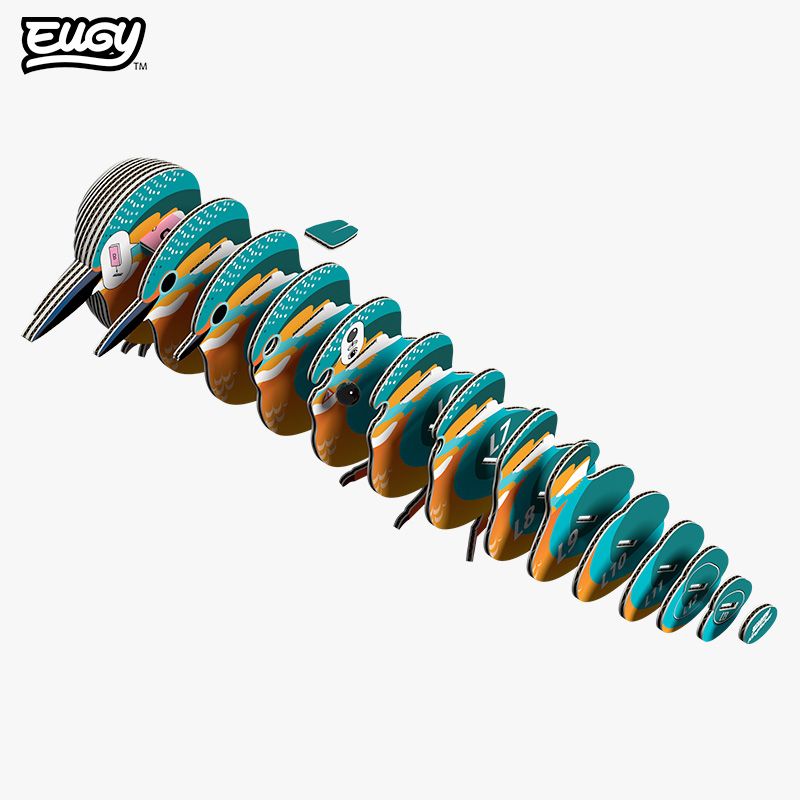 Kingfisher 3D Cardboard Model Kit Eugy