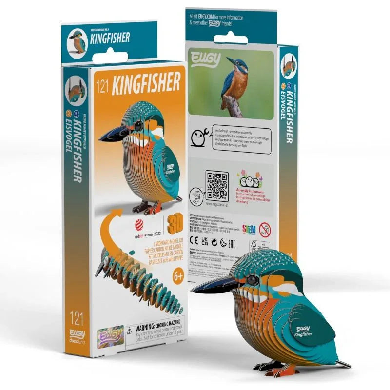 Kingfisher 3D Cardboard Model Kit Eugy - BIG FRENCHIES