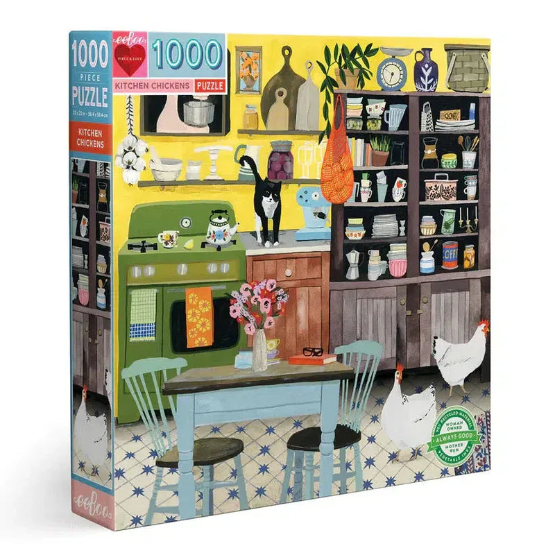 Kitchen Chickens 1000 Piece Jigsaw Puzzle eeBoo - BIG FRENCHIES