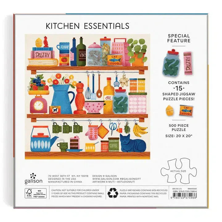 Kitchen Essentials 500 Piece Jigsaw Puzzle Galison - BIG FRENCHIES