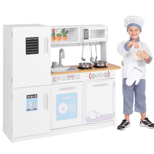 Toddler Pretend Play Kitchen Toy with Stove for 3+ Boys and Girls-White - BIG FRENCHIES