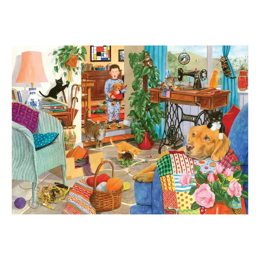 Kitten Chaos 1000 Piece Jigsaw Puzzle HOP