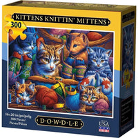 Kitten Knittin' Mittens 300 Piece Jigsaw Puzzle Dowdle