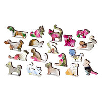 Kittens in Hollywood 200 Piece Wood Jigsaw Puzzle Wooden City