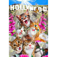 Kittens in Hollywood 75 Piece Wood Jigsaw Puzzle Wooden City