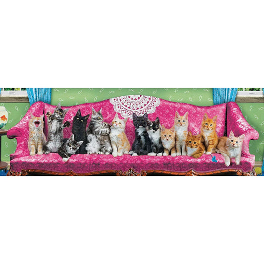 Kitty Cat Couch 1000 Piece Panoramic Jigsaw Puzzle Eurographics - BIG FRENCHIES