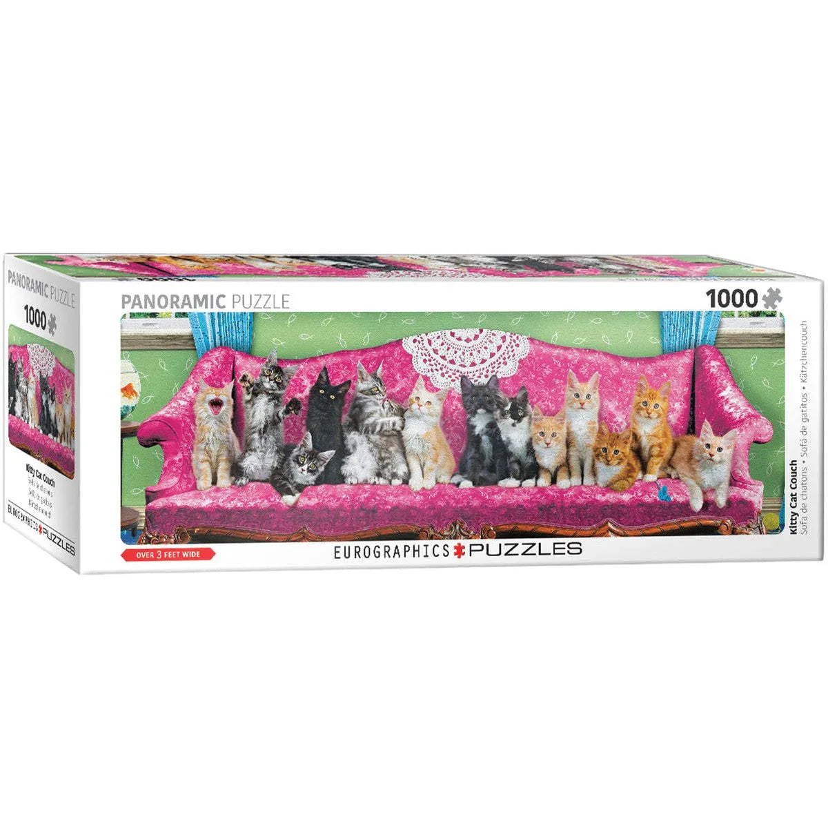 Kitty Cat Couch 1000 Piece Panoramic Jigsaw Puzzle Eurographics - BIG FRENCHIES
