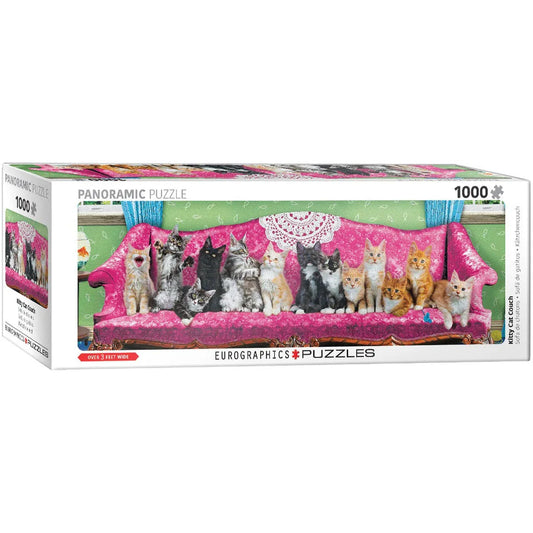 Kitty Cat Couch 1000 Piece Panoramic Jigsaw Puzzle Eurographics - BIG FRENCHIES