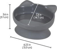 Kitty City Elevated Cat Bowls Set of 2 Whisker Friendly Raised 6.5oz Modern