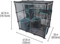 Kitty City Outdoor Catio Furniture and Play Kits for Cats, Outdoor Mega Kit