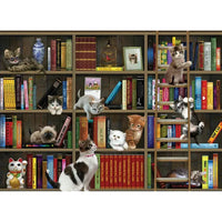 Kitty Librarians 1000 Piece Jigsaw Puzzle Cobble Hill