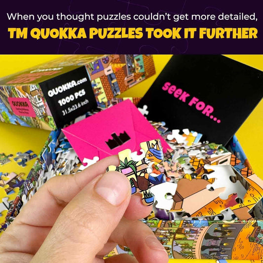 Knightly Cats Seekers Finders 1000 Piece Jigsaw Puzzle Quokka - BIG FRENCHIES