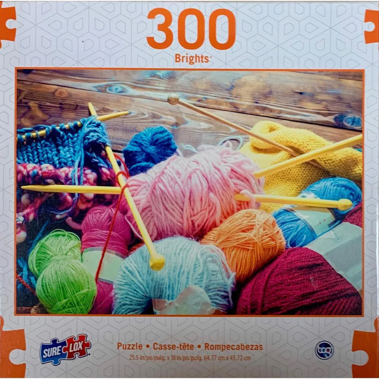 Knitting Needles Brights 300 Piece Jigsaw Puzzle Sure Lox - BIG FRENCHIES