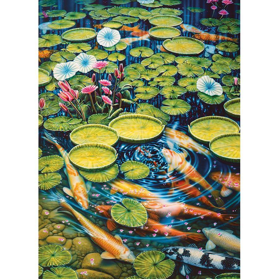 Koi Pond 1000 Piece Jigsaw Puzzle Cobble Hill - BIG FRENCHIES