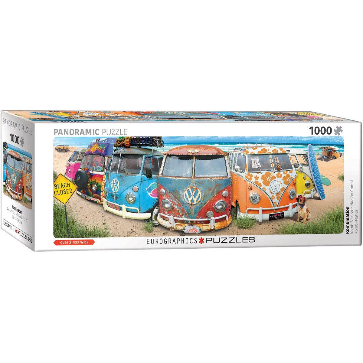 Kombination VW Bus 1000 Piece Panoramic Jigsaw Puzzle Eurographics