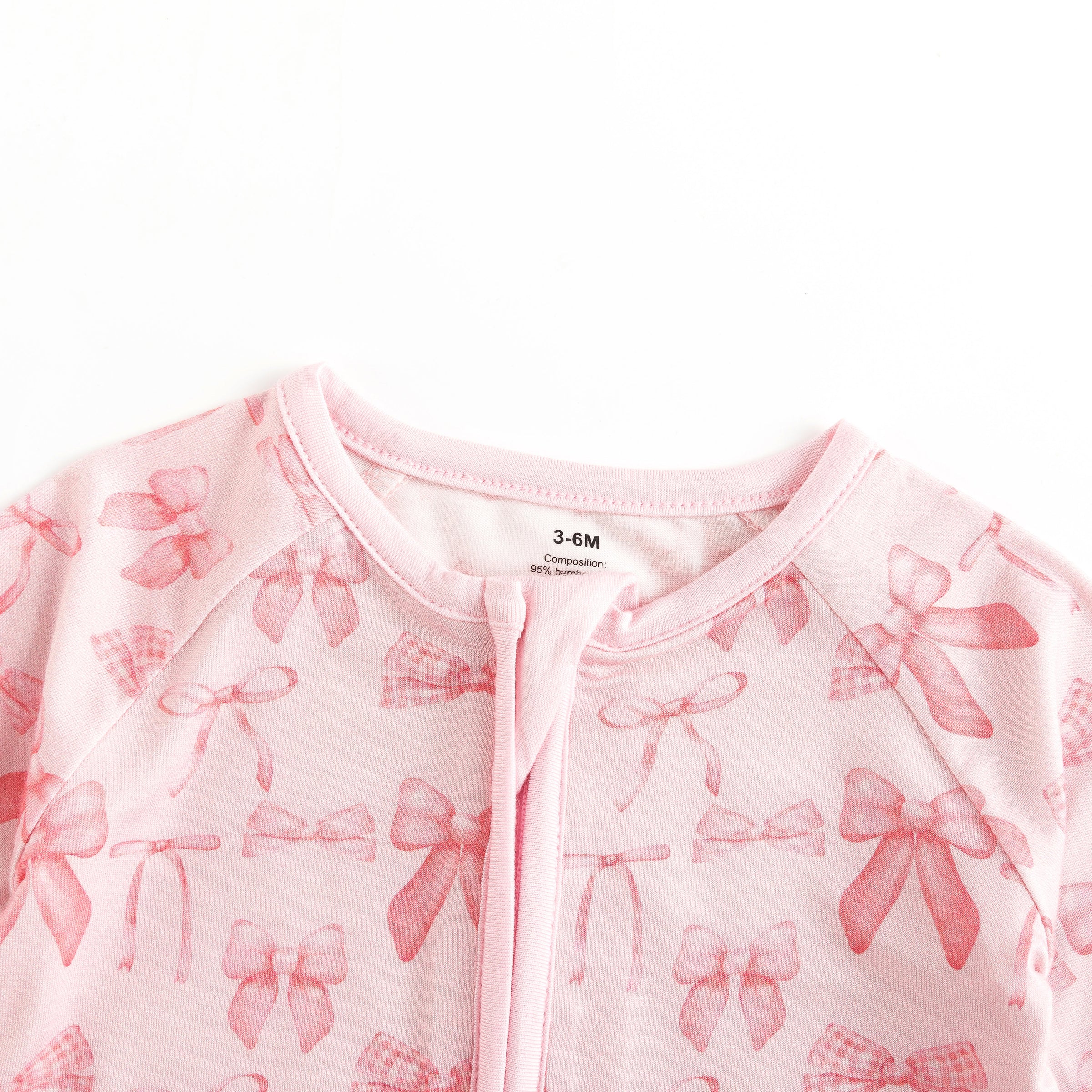 Pink Bows (Convertible Zip Footies) - BIG FRENCHIES