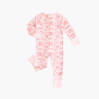 Pink Bows (Convertible Zip Footies) - BIG FRENCHIES