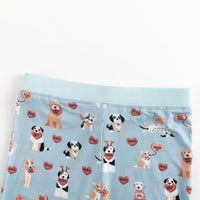 Pups & Kisses (Long Sleeve PJ) - Blue - BIG FRENCHIES