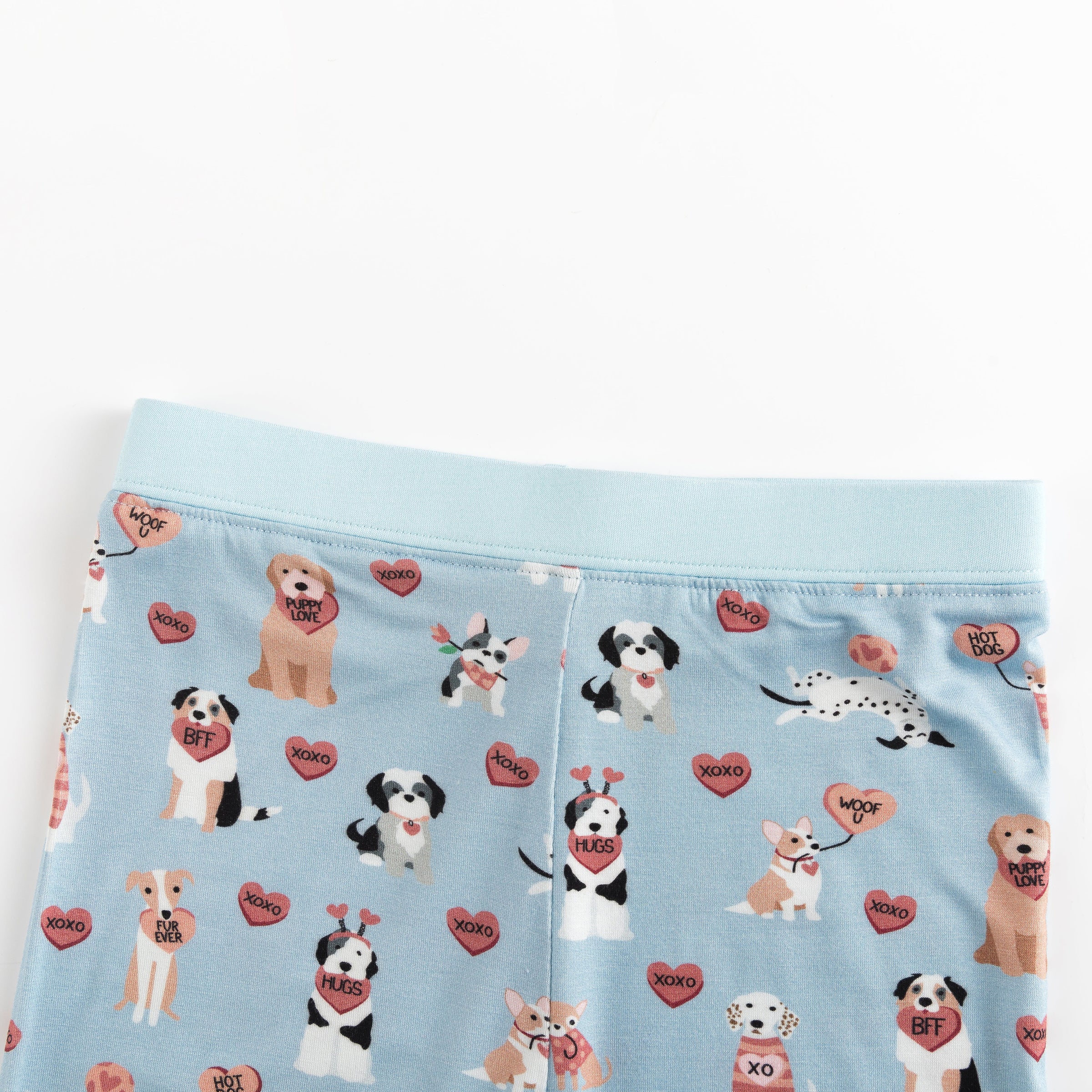 Pups & Kisses (Long Sleeve PJ) - Blue - BIG FRENCHIES