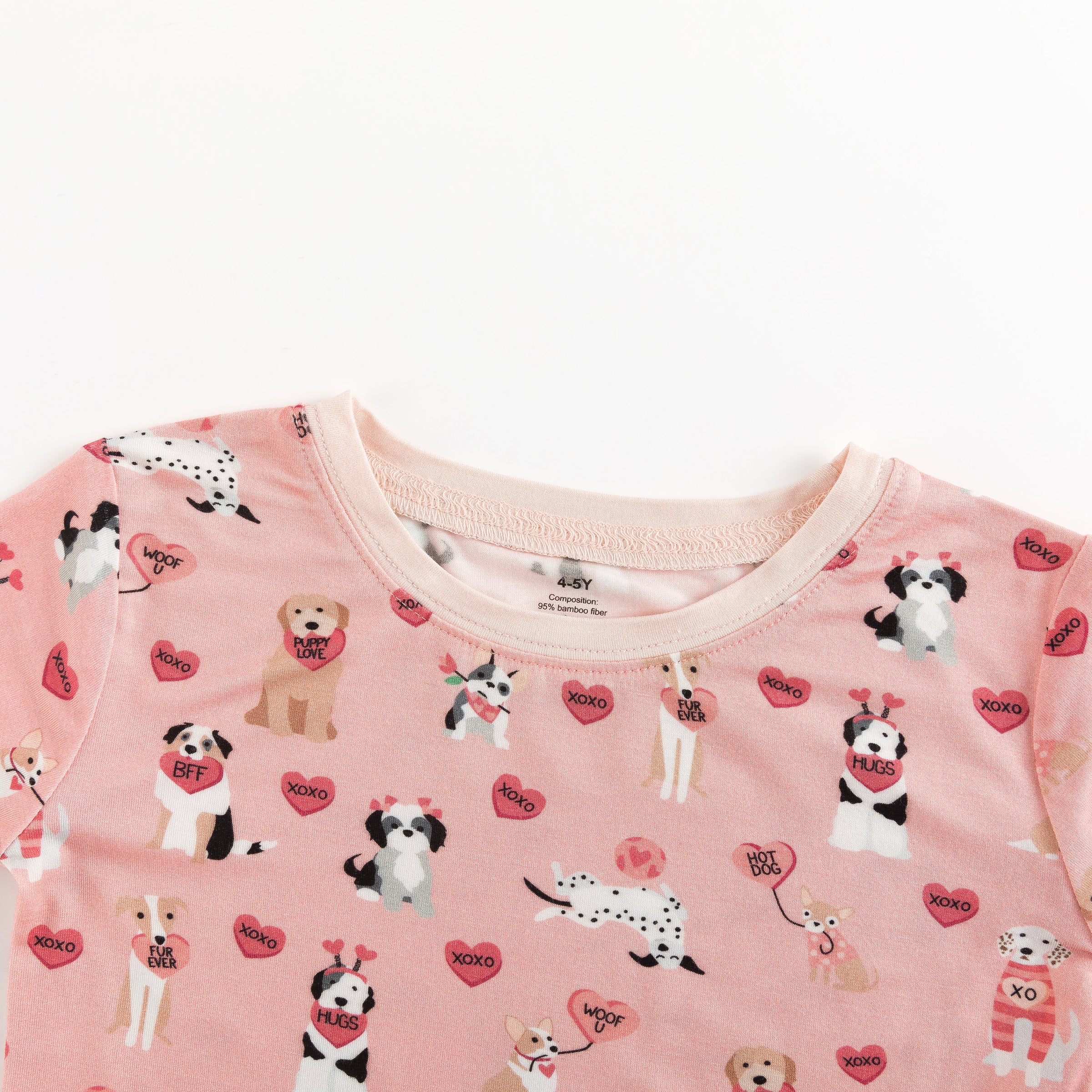 Pups & Kisses (Long Sleeve PJ) - Pink - BIG FRENCHIES