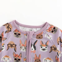 Midsummer Bunnies (Convertible Zip Footies) - BIG FRENCHIES