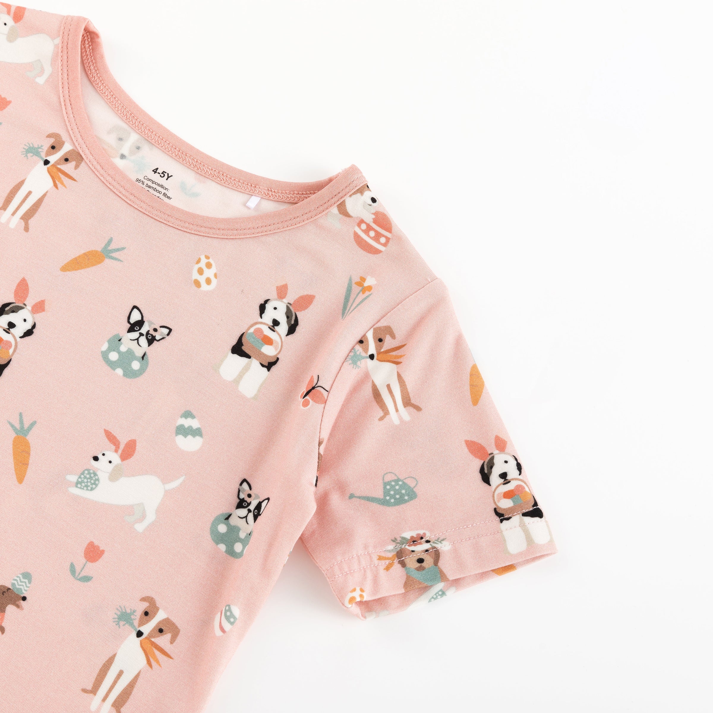 Puppy Egg Hunt (Short Sleeve PJ) - Pink - BIG FRENCHIES