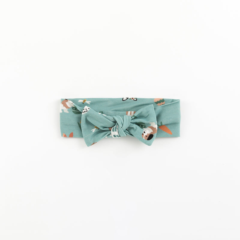 Puppy Egg Hunt (Bow Headband) - Aquamarine - BIG FRENCHIES