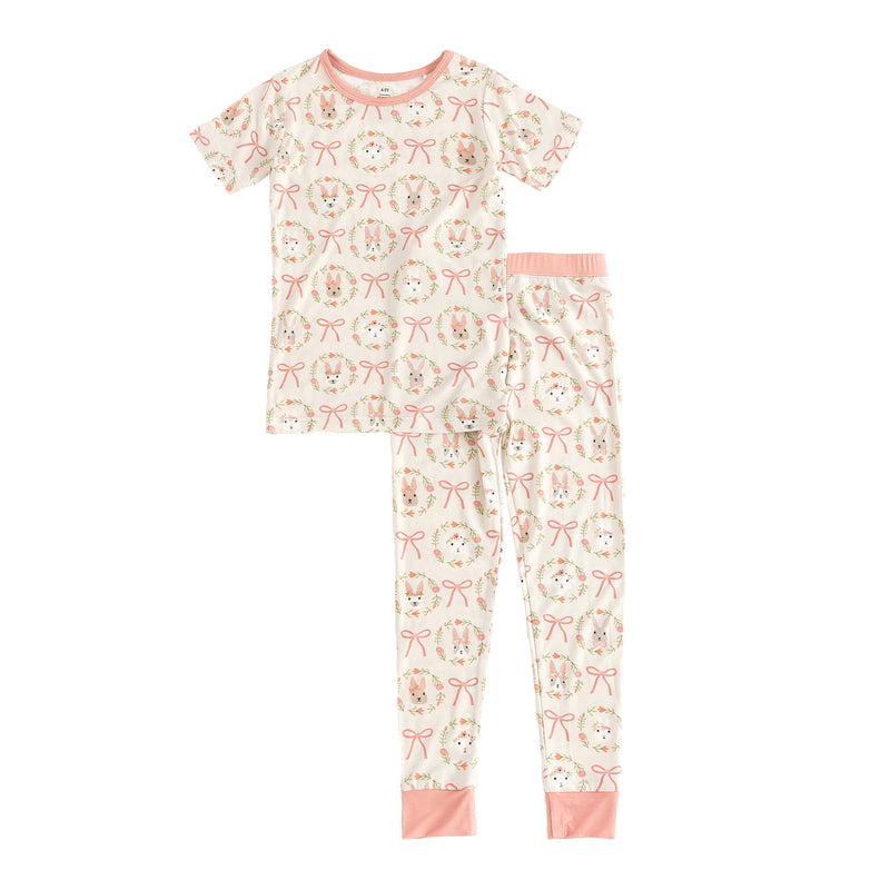 Bows & Bunnies (Short Sleeve PJ) - Pink - BIG FRENCHIES