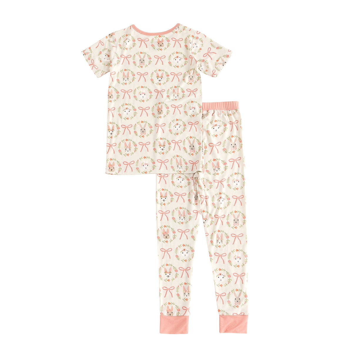 Bows & Bunnies (Short Sleeve PJ) - Pink - BIG FRENCHIES