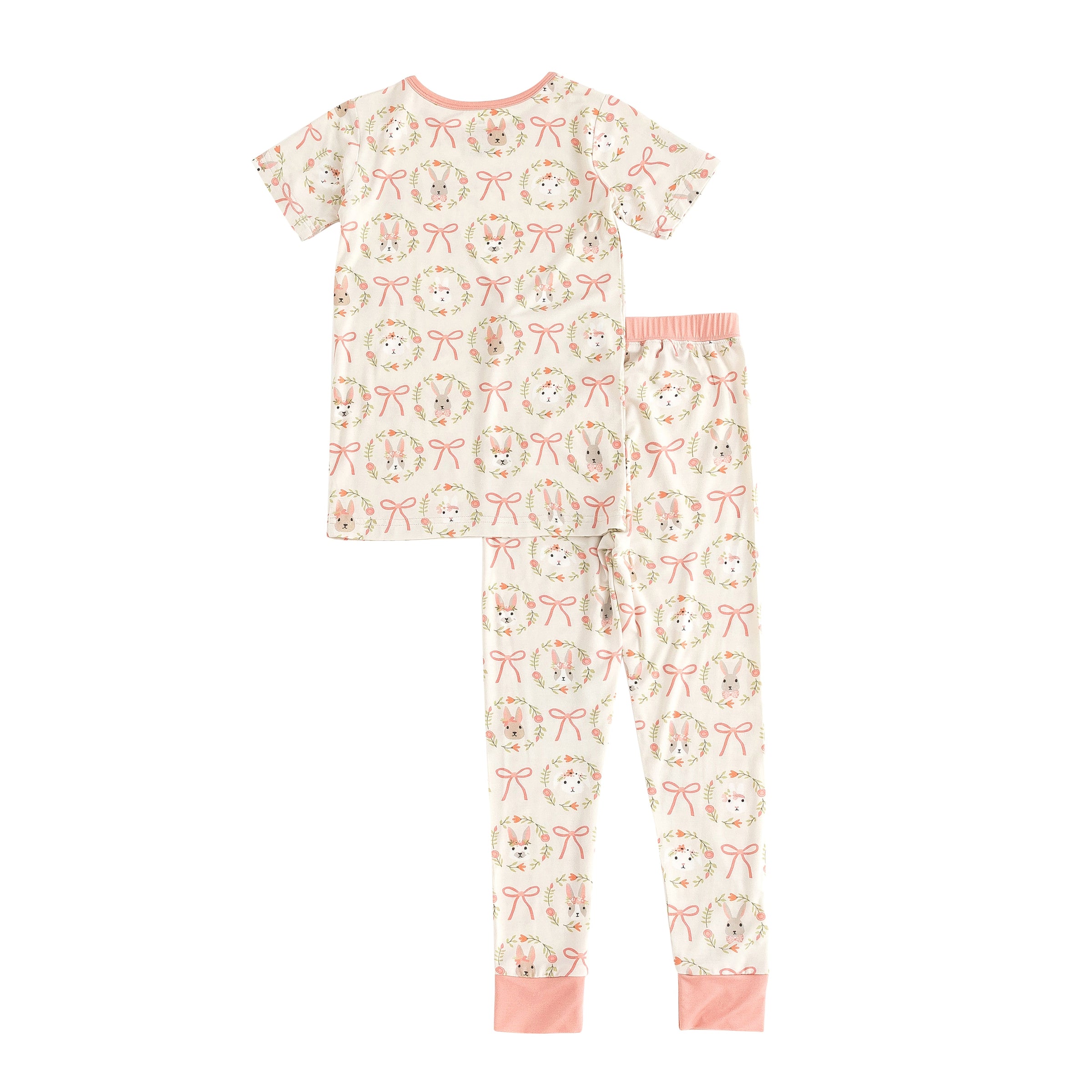 Bows & Bunnies (Short Sleeve PJ) - Pink - BIG FRENCHIES